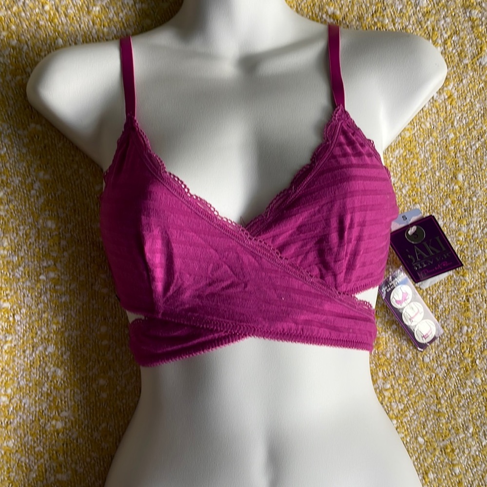 Saki Silver crossover bralette